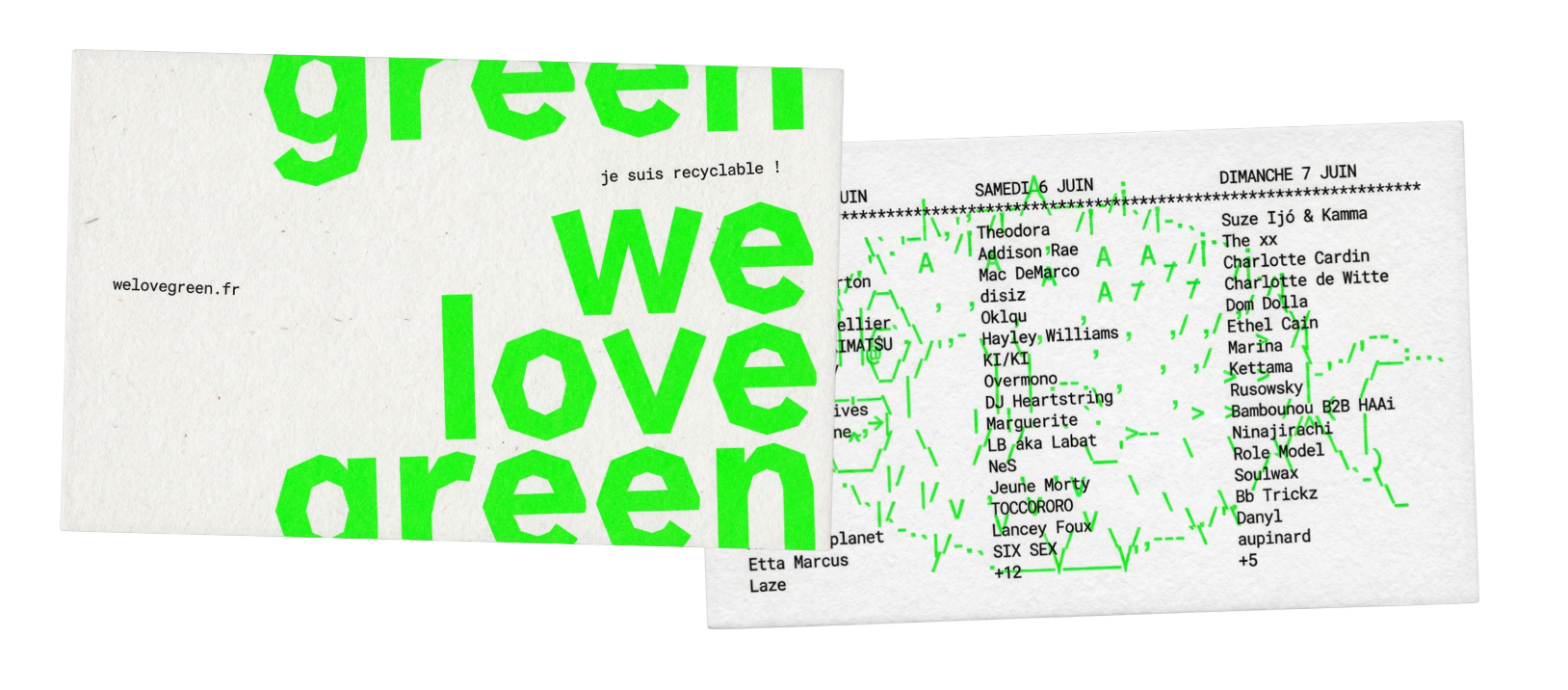flyer we love green