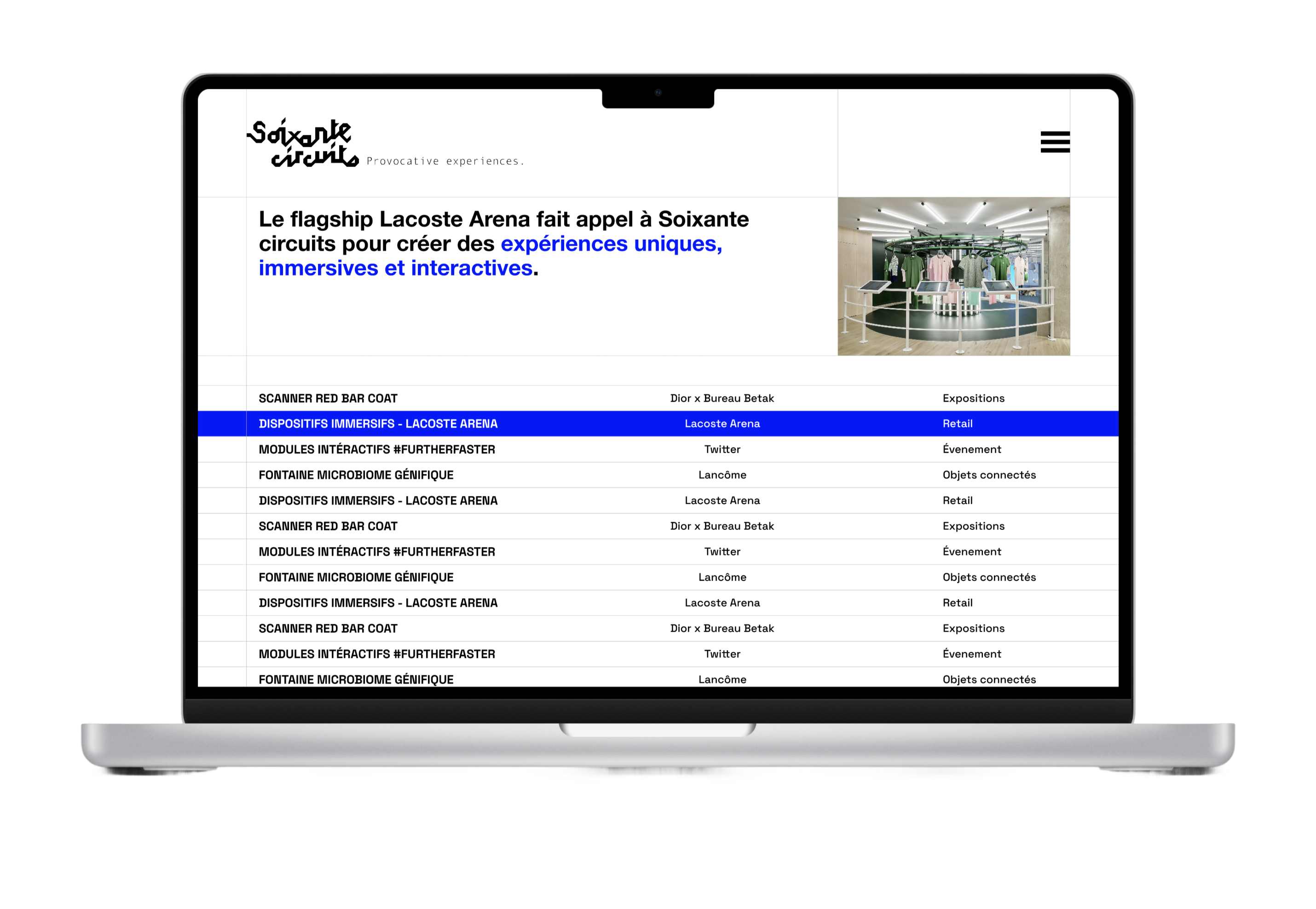 mockup site refonte soixante circuits projets